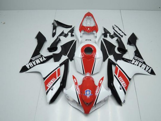 Factory Rouge Blanc 07-08 YZF R1 Carénage Moto Factory Rouge Blanc 07-08 YZF R1 Carénage Moto