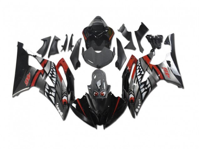 Gris Rouge Requin 08-16 YZF R6 Carénage Moto