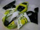 Jaune Blanc 98-02 YZF R6 Carénage Moto Jaune Blanc 98-02 YZF R6 Carénage Moto