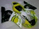 Jaune Blanc 98-02 YZF R6 Carénage Moto Jaune Blanc 98-02 YZF R6 Carénage Moto