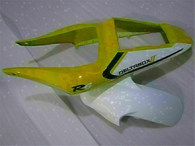 Jaune Blanc 98-02 YZF R6 Carénage Moto Jaune Blanc 98-02 YZF R6 Carénage Moto