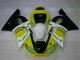 Jaune Blanc 98-02 YZF R6 Carénage Moto Jaune Blanc 98-02 YZF R6 Carénage Moto