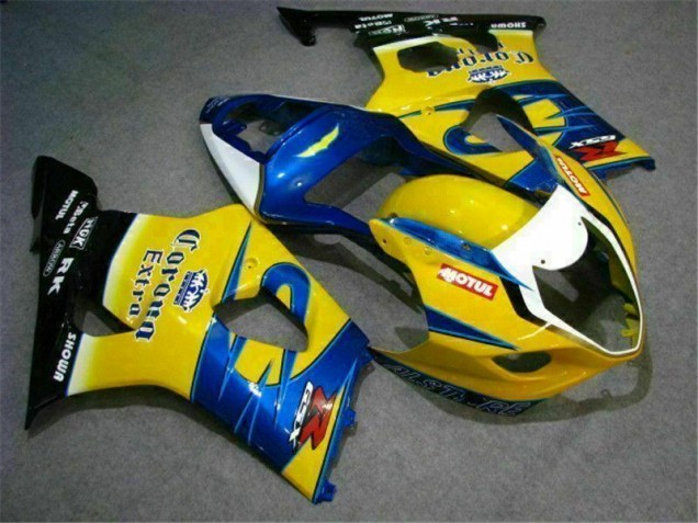 Jaune Bleu 03-04 GSXR 1000 Carénage Moto Jaune Bleu 03-04 GSXR 1000 Carénage Moto