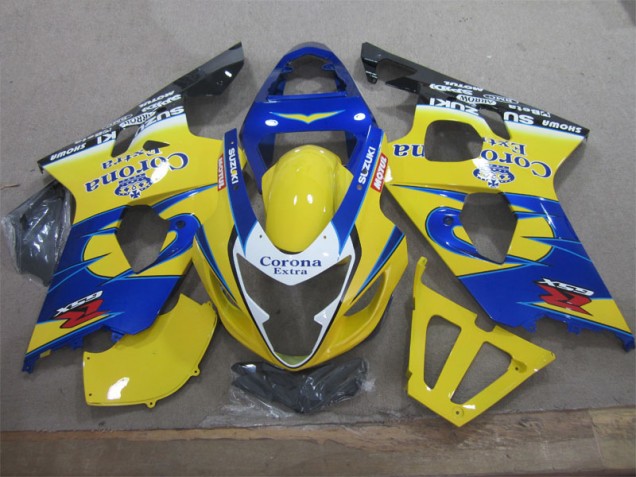 Jaune Bleu Corona Extra 04-05 GSXR 600 Carénages Moto Jaune Bleu Corona Extra 04-05 GSXR 600 Carénages Moto