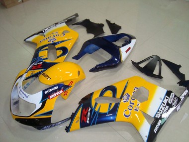 Jaune Bleu Corona Extra Motul 01-03 GSXR 750 Carénage Moto
