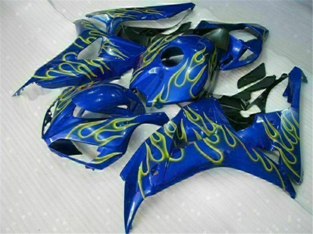 Jaune Flamme Bleu 06-07 CBR1000RR Carénage Moto Jaune Flamme Bleu 06-07 CBR1000RR Carénage Moto
