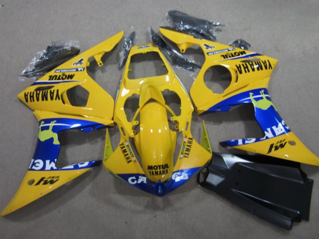 Jaune Motul 03-05 YZF R6 Carénage Moto Jaune Motul 03-05 YZF R6 Carénage Moto