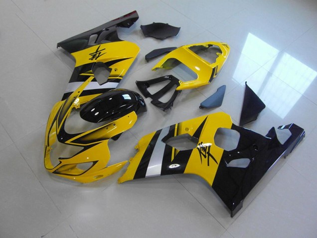 Jaune Noir 04-05 GSXR 750 Carénage Moto Jaune Noir 04-05 GSXR 750 Carénage Moto