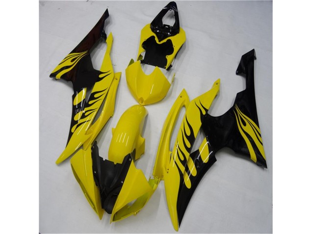 Jaune Noir 08-16 YZF R6 Carénage Moto Jaune Noir 08-16 YZF R6 Carénage Moto