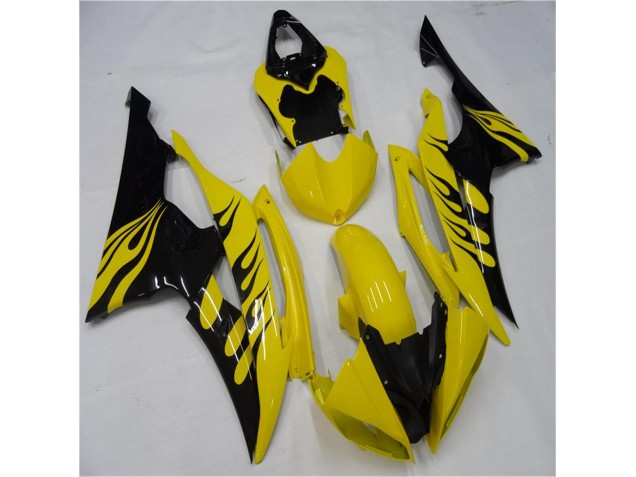 Jaune Noir 08-16 YZF R6 Carénage Moto Jaune Noir 08-16 YZF R6 Carénage Moto
