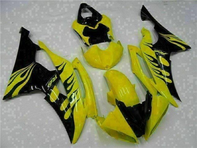Jaune Noir 08-16 YZF R6 Carénages Moto Jaune Noir 08-16 YZF R6 Carénages Moto