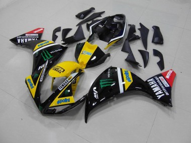 Jaune Noir Monster 12-14 YZF R1 Carénage Moto