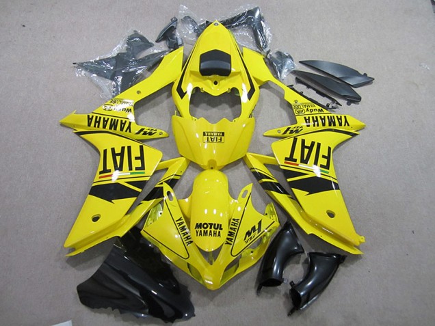 Jaune Noir Motul Fiat 07-08 YZF R1 Carénage Moto Jaune Noir Motul Fiat 07-08 YZF R1 Carénage Moto