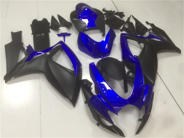 Carénages Moto Suzuki GSXR 600/750 2006-2007 - Bleu Noir Mat