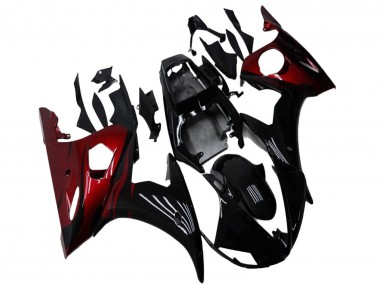 Kits Carénage Moto Yamaha YZF R6 2003-2004 - Noir Brillant Rouge