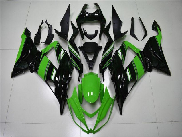 Kits Carénage Moto ABS Kawasaki ZX6R 2013-2018 - Vert Noir Brillant