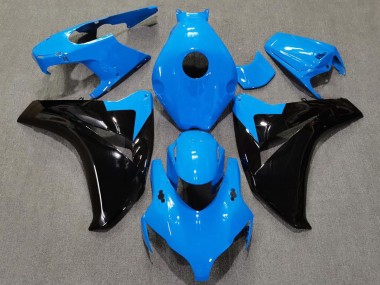 Carénages Moto Honda CBR1000RR 2008-2011 - Bleu bébé Noir Brillant