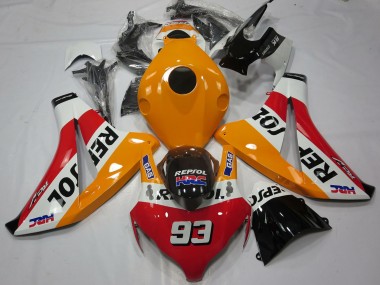 Carénages Moto Honda CBR1000RR 2008-2011 - Orange Blanc Rouge Noir Brillant Repsol 93