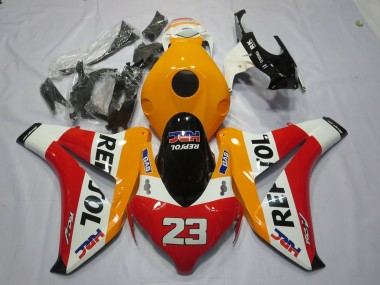 Carénages Moto Honda CBR1000RR 2008-2011 - Orange Blanc Rouge Noir Brillant Repsol 23
