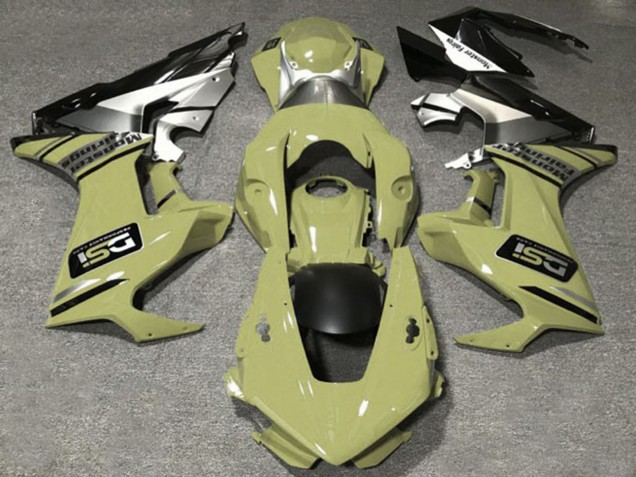 Carénages Moto Honda CBR1000RR 2017-2023 - Olive Blanc Argent Noir Brillant DSI
