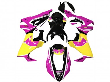 Carénages Moto Honda CBR1000RR 2017-2023 - Rose Jaune Noir Brillant Red Bull