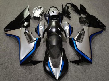 Carénages Moto Honda CBR1000RR 2017-2023 - Argent Bleu Noir Brillant