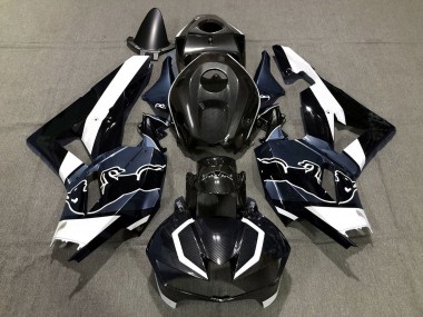 Carénages Moto Honda CBR600RR 2013-2023 - Noir Fibre de Carbone Blanc Bleu Taureau