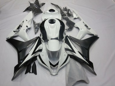 Carénages Moto Honda CBR600RR 2007-2008 - Blanc Noir Mat OEM Style