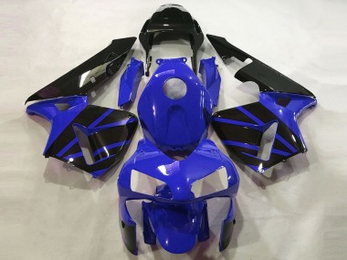 Carénages Moto Honda CBR600RR 2003-2004 - Bleu Noir Brillant OEM Style