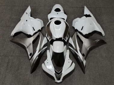 Carénages Moto Honda CBR600RR 2009-2012 - Blanc Argent Noir Brillant