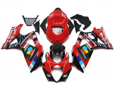 Carénages Moto Suzuki GSXR 1000 2007-2008 - Rouge Noir Bleu Blanc Jaune