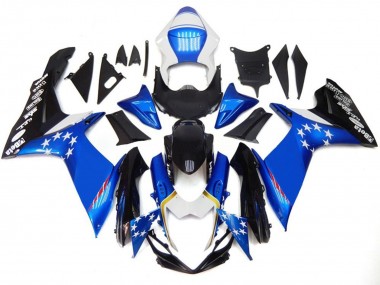 Carénages Moto Suzuki GSXR 600 / GSXR 750 2011-2024 - Bleu Style Rouge Étoile