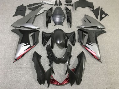 Carénages Moto Suzuki GSXR 600 / GSXR 750 2011-2024 - Gris Argent Noir Brillant