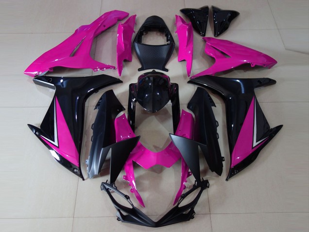 Carénages Moto Suzuki GSXR 600 / GSXR 750 2011-2024 - Rose Noir Brillant Noir Mat