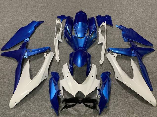 Carénages Moto Suzuki GSXR 600 / GSXR 750 2008-2010 - Blanc Bleu