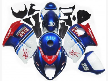 Carénages Moto Suzuki GSXR 1300 1996-2007 - Blanc Bleu Rouge Motul