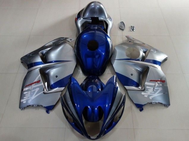 Carénages Moto Suzuki GSXR 1300 1996-2007 - Bleu Profond Argent