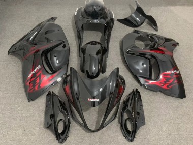Carénages Moto Suzuki GSXR 1300 2008-2020 - Noir Brillant Rouge