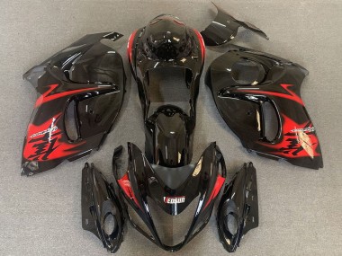 Carénages Moto Suzuki GSXR 1300 2008-2020 - Noir Brillant Rouge Logo