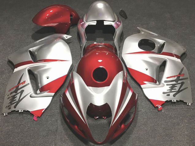 Carénages Moto Suzuki GSXR 1300 1996-2007 - Rouge Brillant Argent