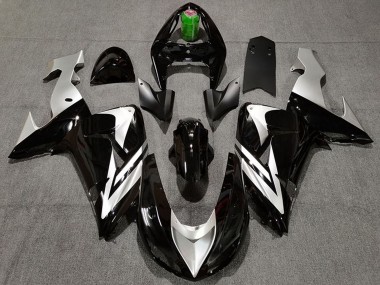 Carénages Moto Kawasaki ZX10R 2006-2007 - Noir Brillant Argent