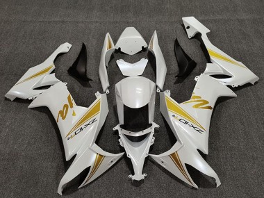 Carénages Moto Kawasaki ZX10R 2008-2010 - Blanc Perle Or