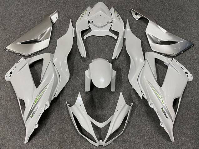 Carénages Moto Kawasaki ZX6R 2013-2018 - Blanc Vert Perle