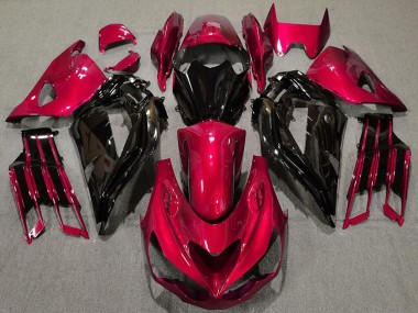 Carénages Moto Kawasaki ZX14R ZZR1400 2012-2024 - Rouge Noir Brillant