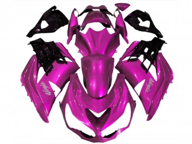 Carénages Moto Kawasaki ZX14R ZZR1400 2012-2024 - Rose Vif Noir