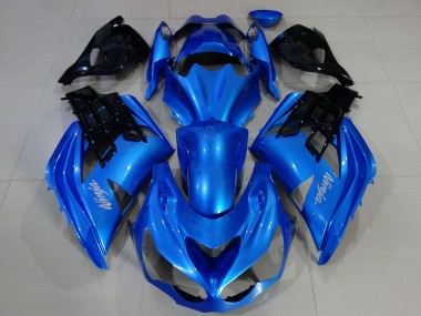 Carénages Moto Kawasaki ZX14R ZZR1400 2012-2024 - Bleu Noir