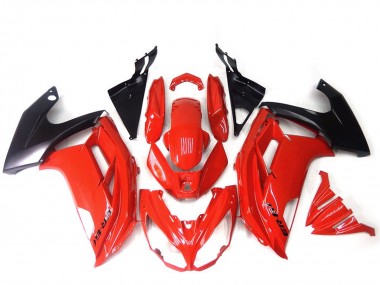 Carénages Moto Kawasaki ER6F 2012-2014 - Rouge Noir Brillant