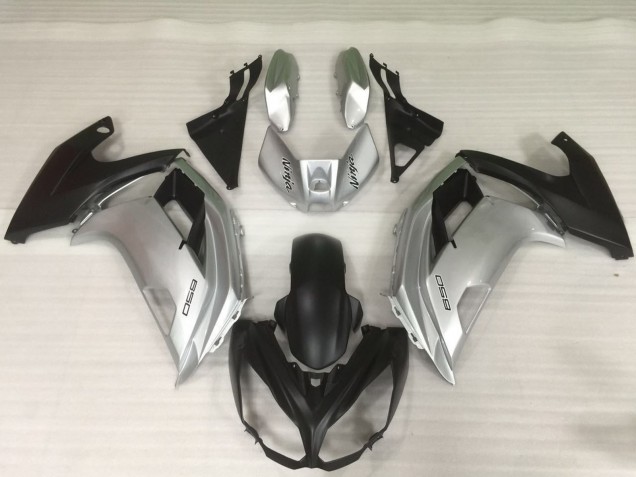 Carénages Moto Kawasaki Ninja 650R 2009-2011 - Argent Noir Mat