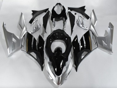 Carénages Moto Kawasaki Ninja 400 2018-2024 - Argent Noir Brillant