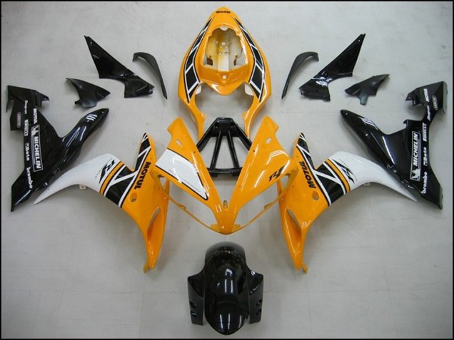 Carénages Moto Yamaha R1 2004-2006 - Jaune Blanc Noir OEM Style